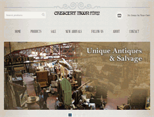 Tablet Screenshot of crescentmoonantiquesandsalvage.com